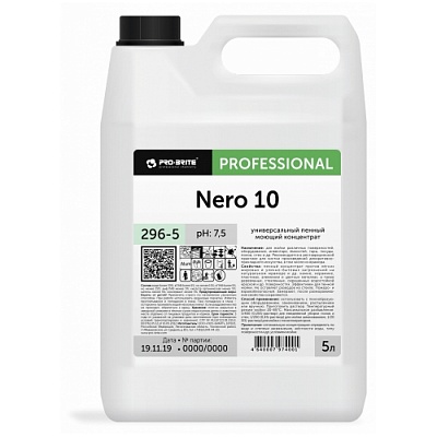 Универсальное моющее средство 5л NERO 10 Professional концентрированное, пенное Pro-Brite