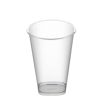 Стакан Bubble cup/шейкер квадратное дно глянцевый ПП 1027ГП D=90мм цвет прозр. 375/410мл (14г) ОЗЛП/ВЗЛП (х25/600)