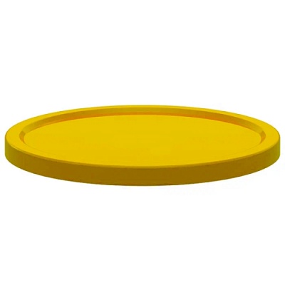 Крышка к банке под пресервы круглая ПП для 150, 160, 220, 250мл D=96мм цвет Желтый Перинт (х1400)