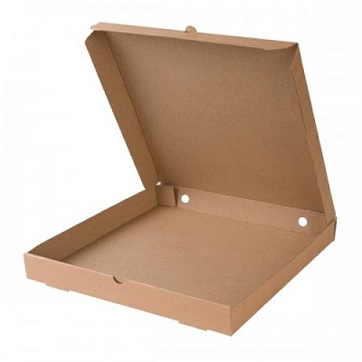 Коробка картонная для пиццы 320х320х40мм профиль Т-22-В гофрокартон КТК цвет Бурый/Бурый (х1/50)